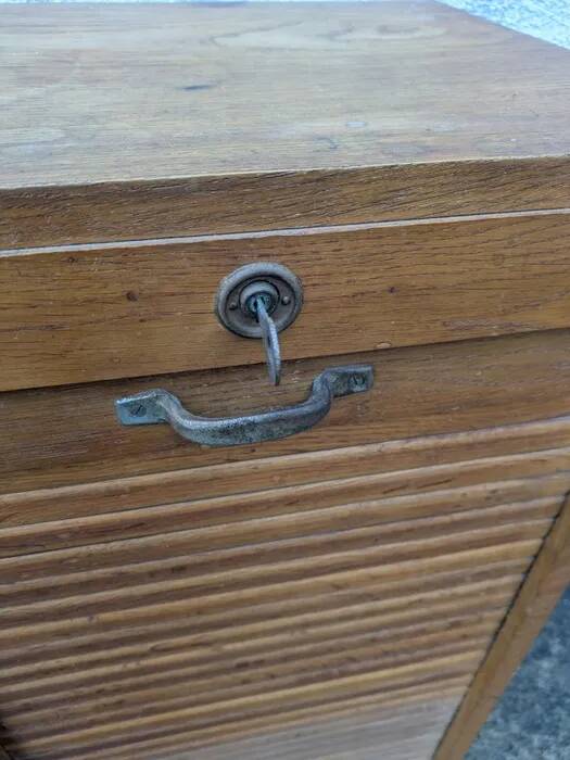 Filing cabinet, tambour door cabinet