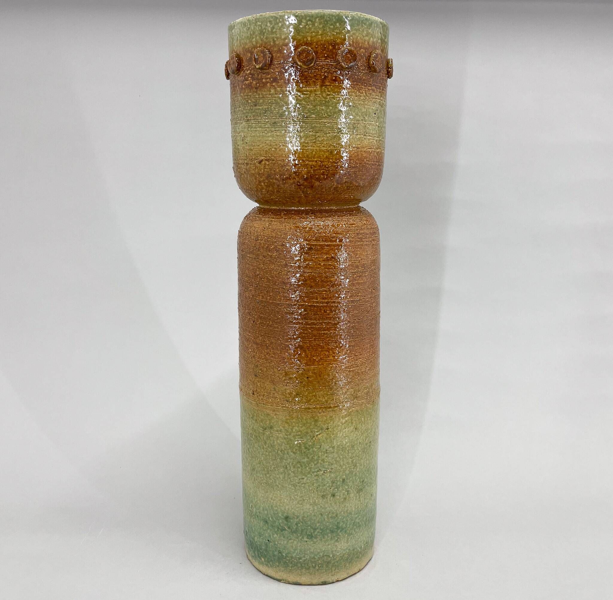 Artistic Mid-Century Ceramic Vase, Czechoslovakia