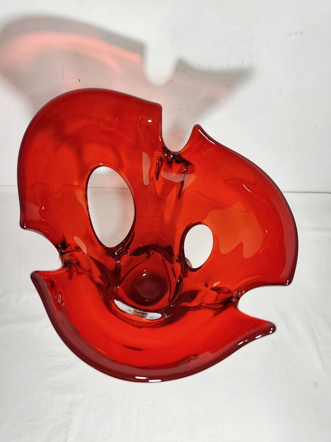 Jarrón de cristal de Murano. Italia, 1970s.