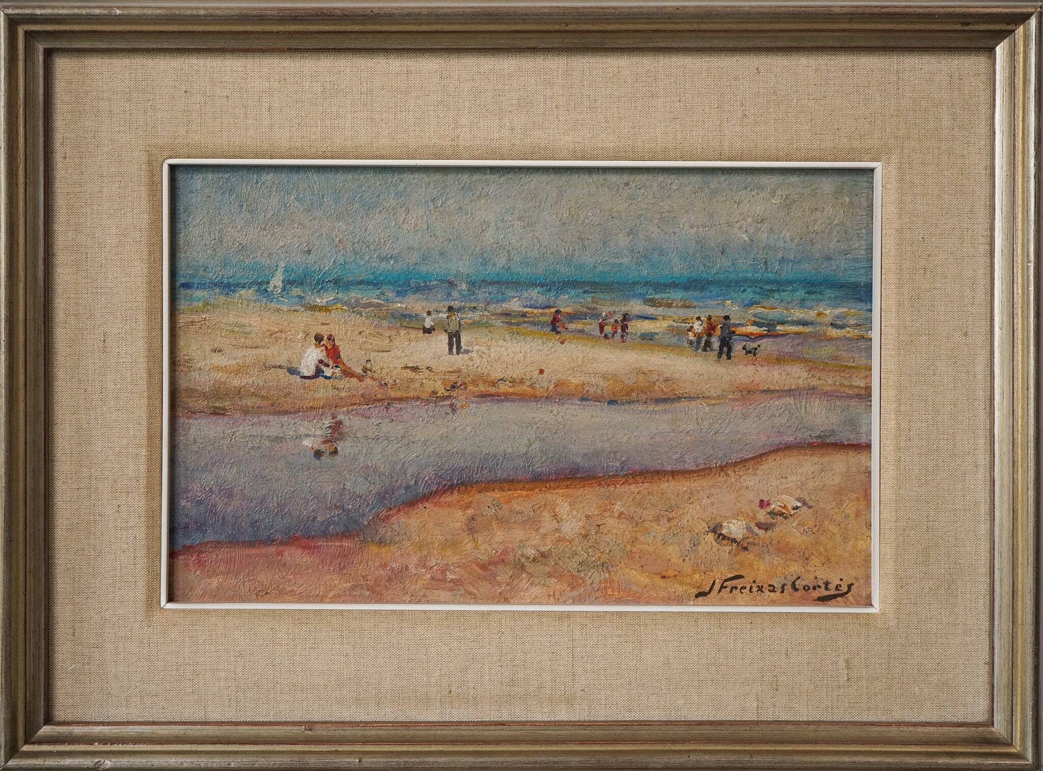 Post Impressionist - Framed beach scene - Jordi Freixas Cortes