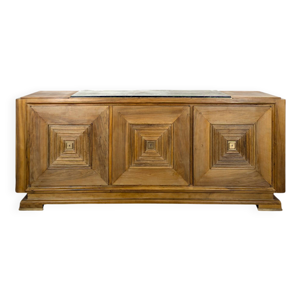 Enfilade style Art déco en noyer attribuée à Maxime Old, années 1940
