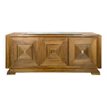 Enfilade style Art déco en noyer attribuée à Maxime Old, années 1940