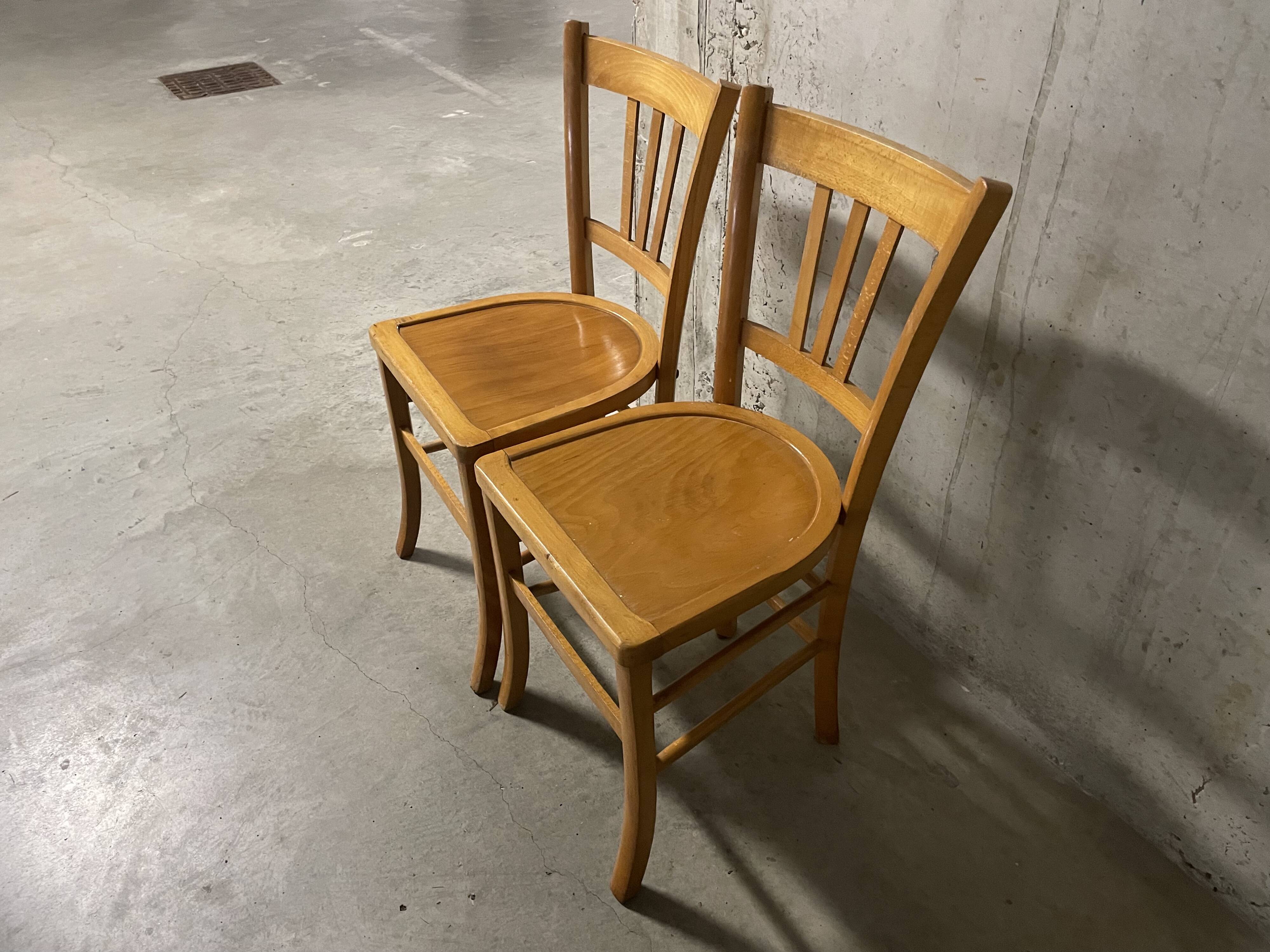 Pair of 1960s bistro chairs