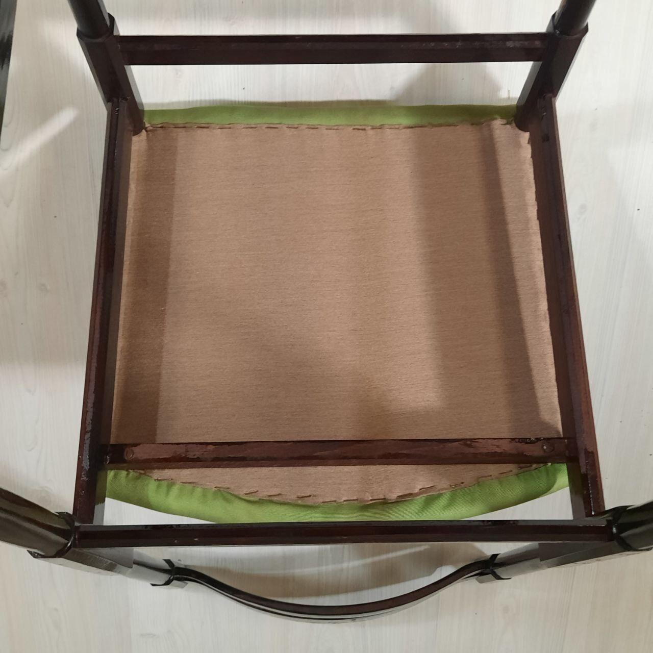 Six 50's chairs - varnished wood