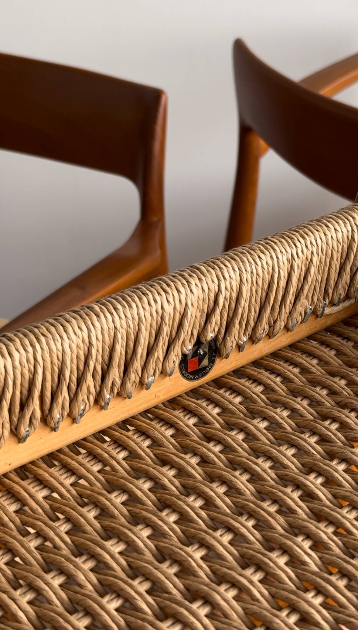 Chaises de Salle à Manger Danoises  Modèle 57 en Teck, Niels O. Møller,  JL Mollers, Ensemble de 6