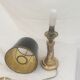 Golden bronze lamp, decorated with chiseled bronze with leaf motifs