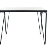 Sixties Vintage Metal & Wood Side Table – Minimalist Design