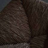 Set of 6 modern French brutalist chairs, in the style of Charles Dudouyt, made in the 1960s.