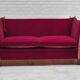 1960s, Danish velour 2 seater drop arm sofa, velour, original condition.