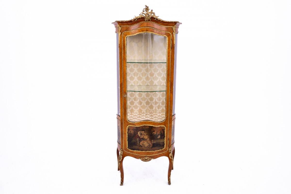 An unusual display cabinet in the Louis XV style, France, circa 1870.