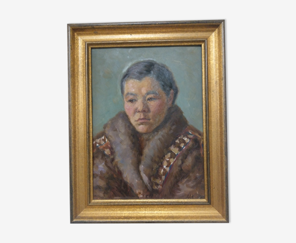 Portrait à l'huile sur toile