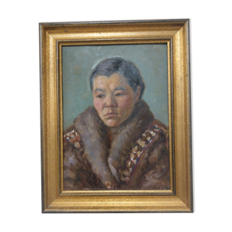 Oil portrait on canvas