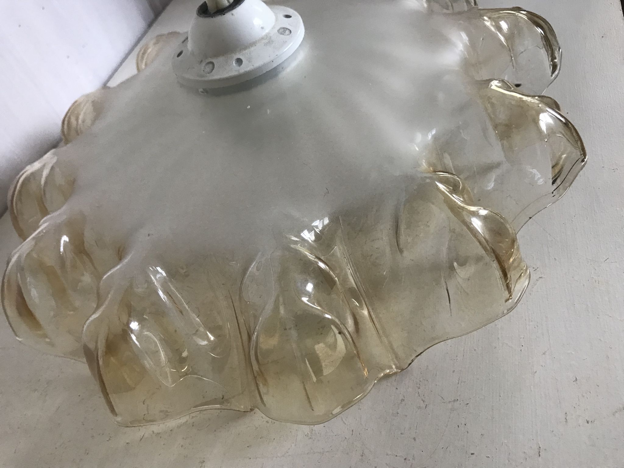 Vintage glass pendant lamp