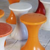 Tabouret Tam Tam orange par Henry Massonnet pour Stamp, 1970