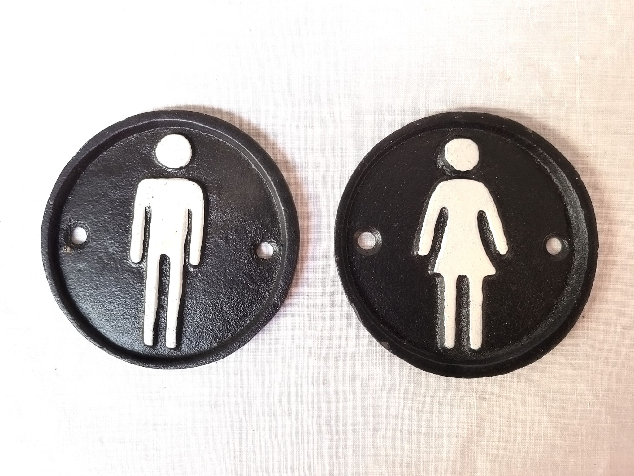 Plaque homme, femme pour salle de bain