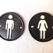 Plaque homme, femme pour salle de bain
