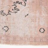 6x10 Soft Vintage Rug, Geometric Style Wool Vintage Rug, 175x304 Cm