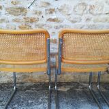 Quatre chaises cesca B32 par Marcel Breuer