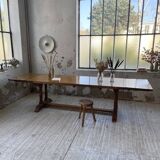 3m oak table from 1950 with its extensions