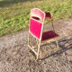 Paire de chaises année 70 métal doré velours bx