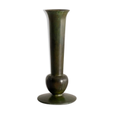 Vintage Swedish Modern Graze Patinated Bronze Vase by GAB, 1930s