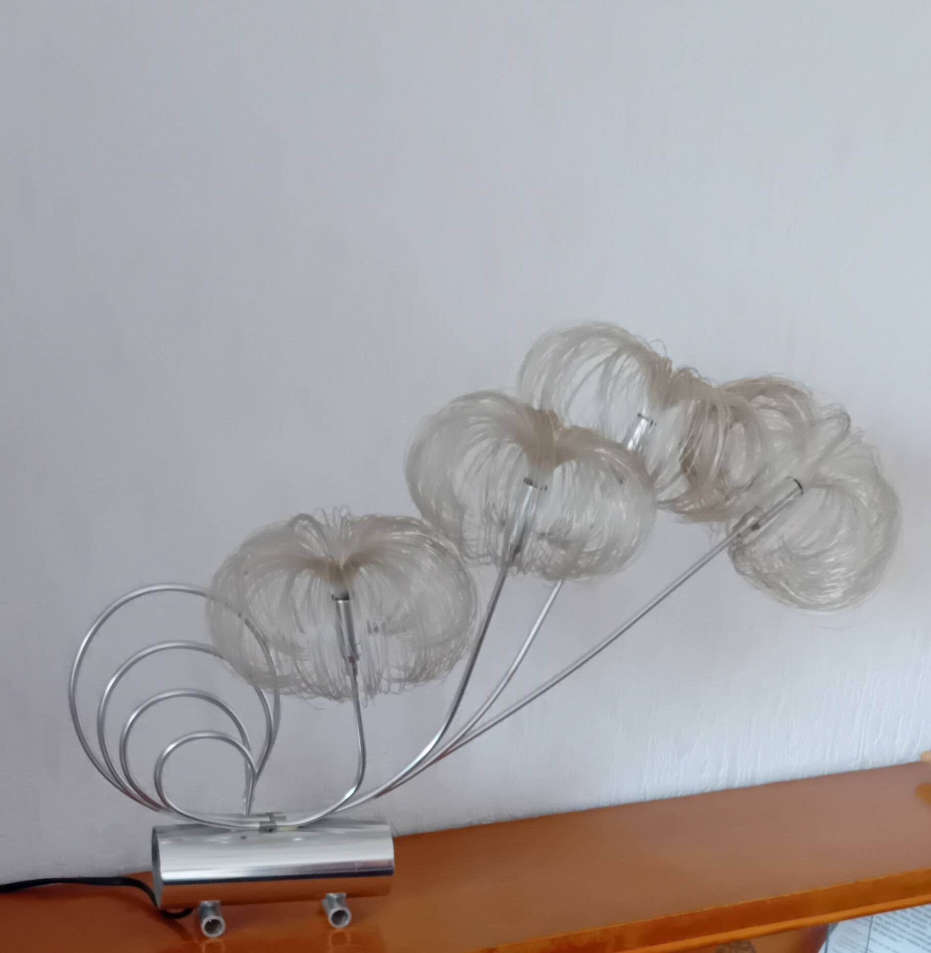 Palm tree lamp with optical fibre