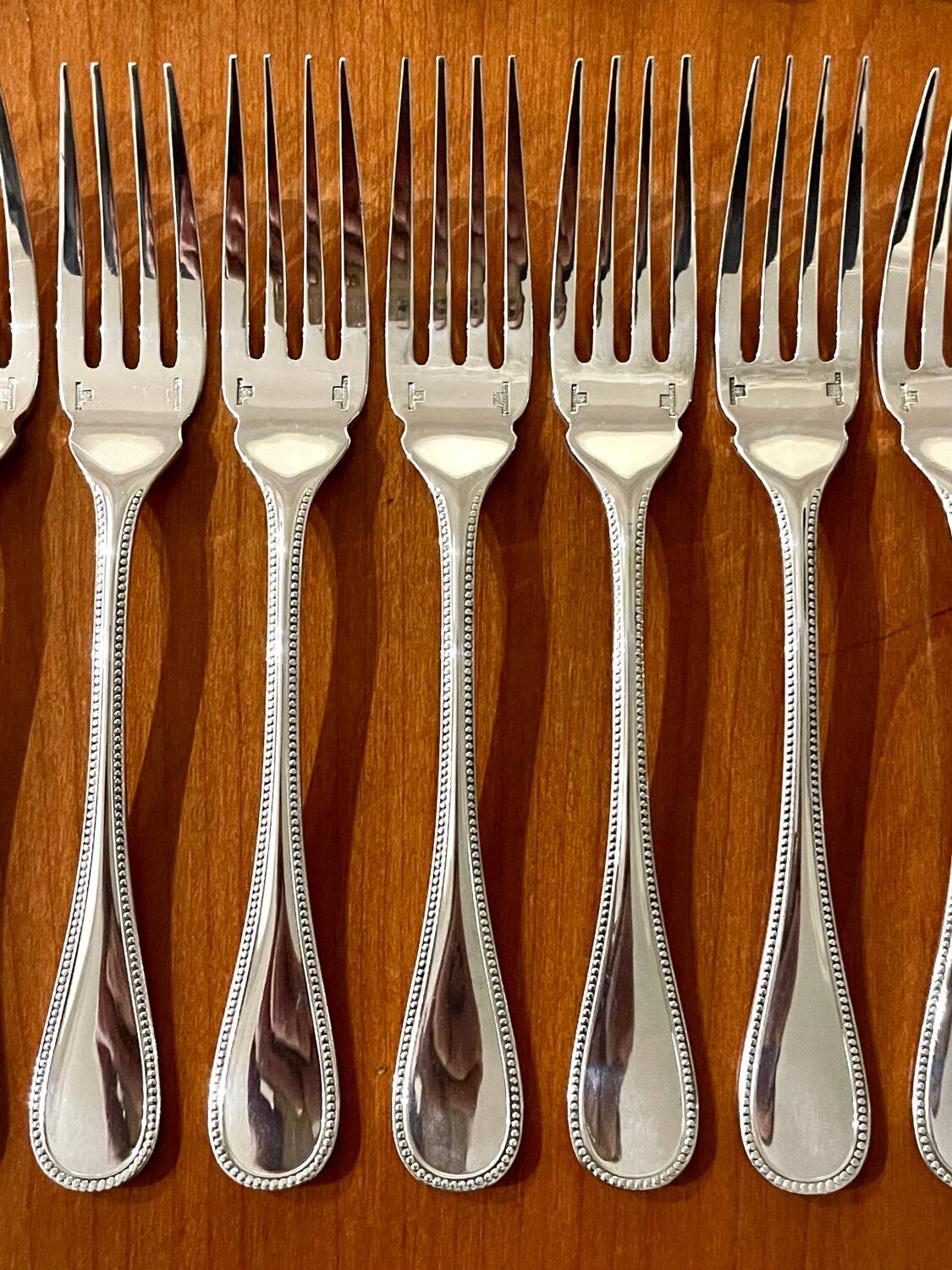 Christofle Perles 12-piece fish cutlery set, excellent condition