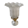Glass tulip wall lamp porcelain support 50s