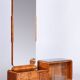 Art Deco Dressing Table in Rosewood and Walnut Veneer with Mirror, France, 1920s