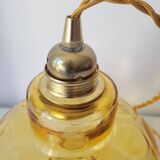 Faceted glass pendant light