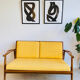 Scandinavian teak bench for two, circa 1960.