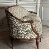 Louis XVI Basket Bench In Carved Beech On 7 Feet 18th Century