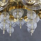 1970s Large Chandelier in Brass Finish by Kamenicky Senov ,up to 10 items