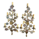 Important Pair of Church or Chapel Wall Lights in Gilded Brass and Glass, Late 19th Century, H 70 Cm