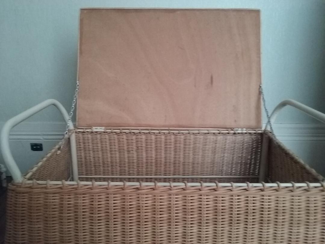 Vintage wicker toy box