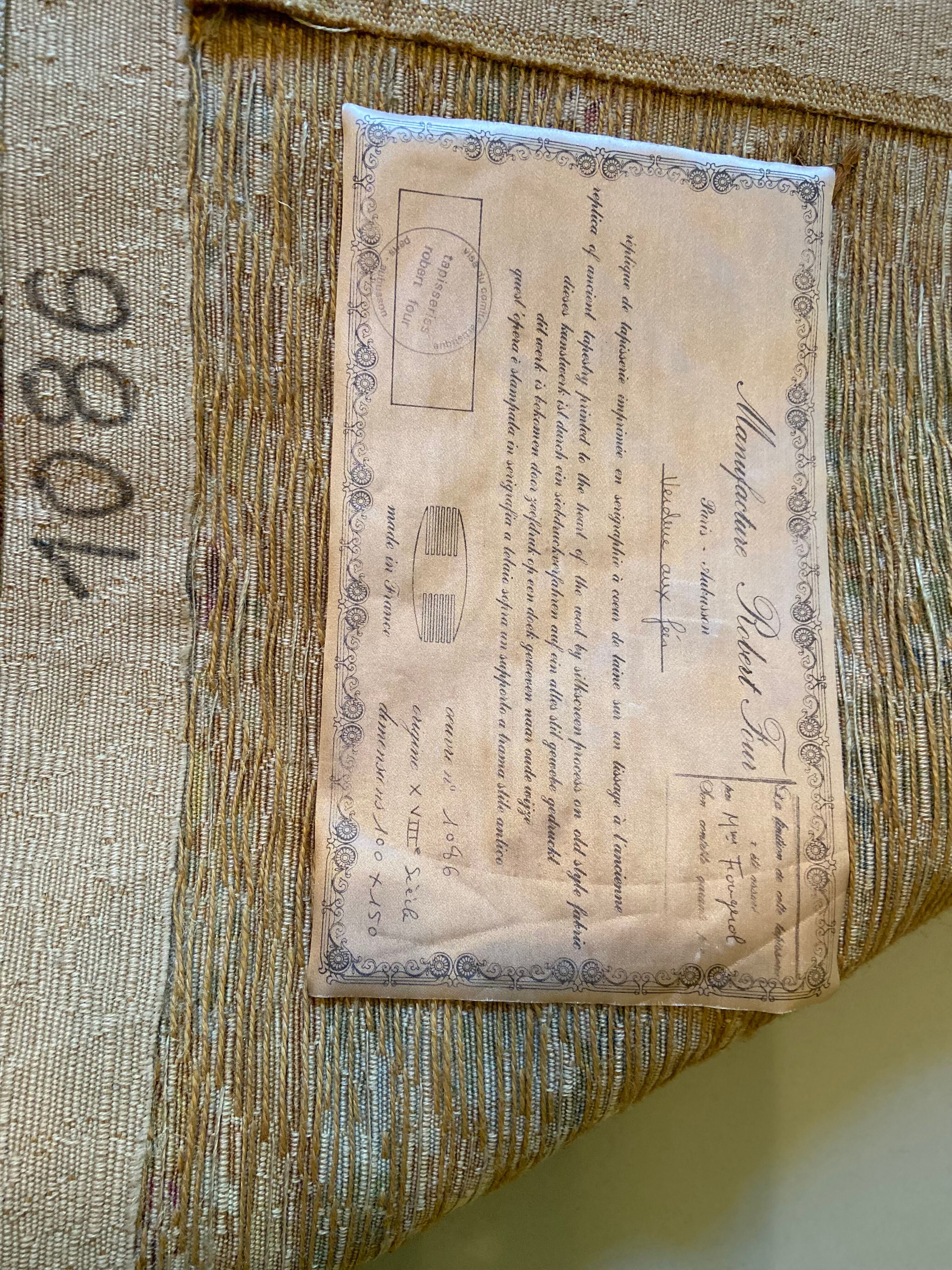 Numbered Aubusson tapestry