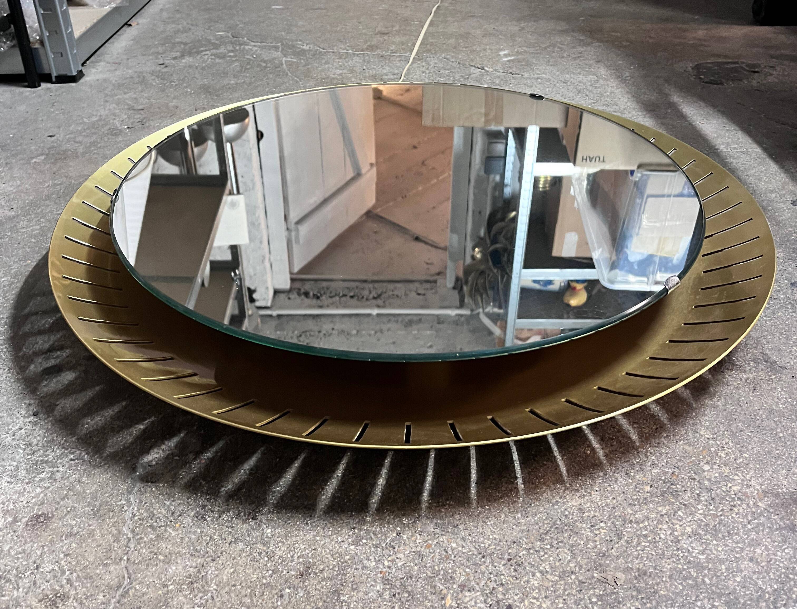 Large illuminated mirror Stilnovo, 1960