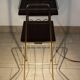 Magazine rack with 2 shelves and lighting from the 50s/60s