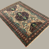 Vintage afghan ersari part silk rug 205x140 cm