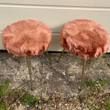 Pair of Pelfran moumoute tripod stools