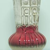 Vintage grey & red west germany vase carstens