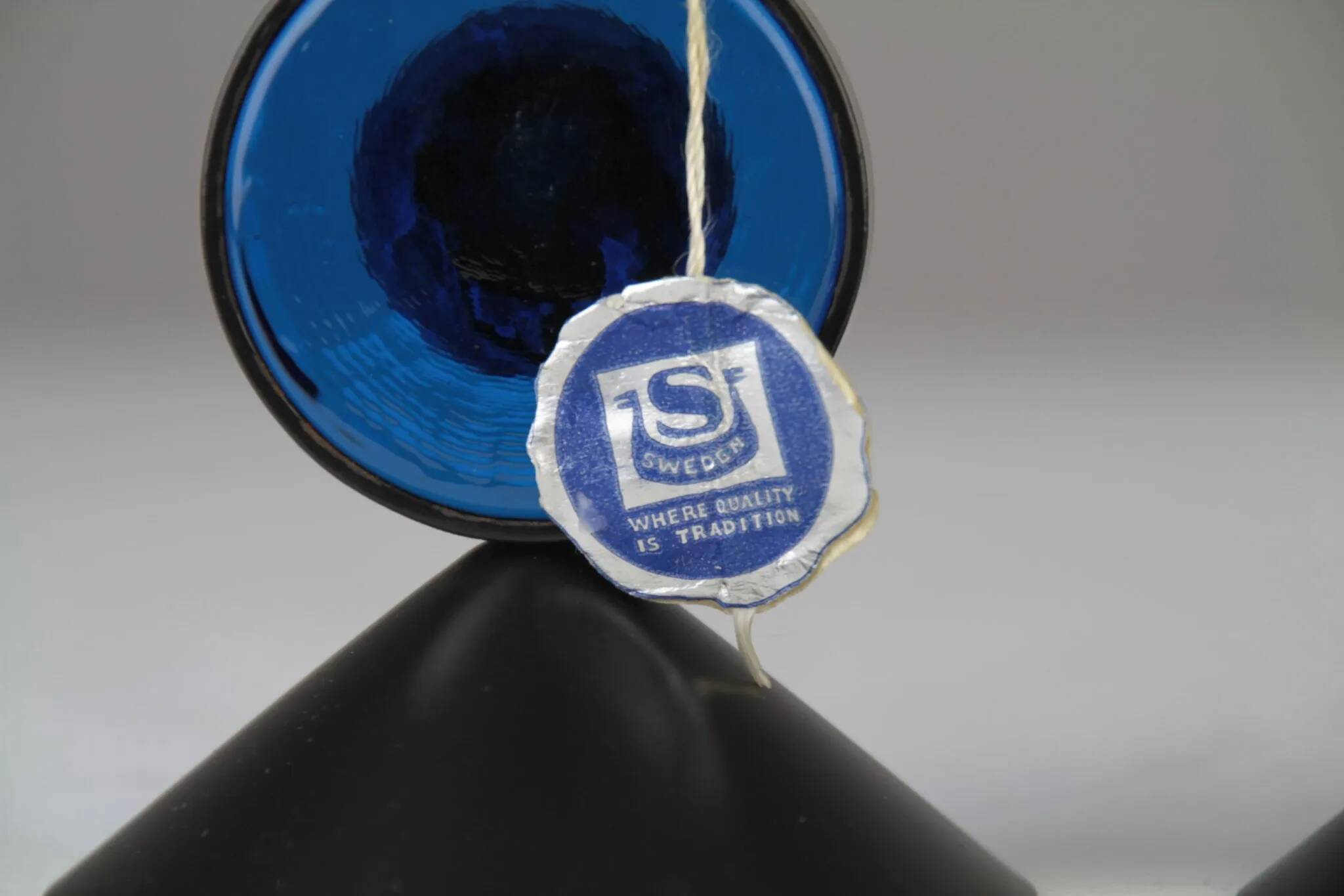 Bougeoirs avec verre Lindshammar Gunnar Ander pour Ystad-Metall — Suède, années 1960