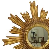 Large Sun Mirror Gold Leaf Gilded Sunburst Mirror 54cm