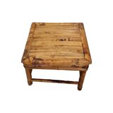Table à plantes vintage en bambou couleur tortue, milieu du siècle