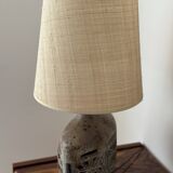 Openwork ceramic lamp inspired by Capron signed