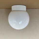 Vintage opaline and ceramic ceiling or wall light