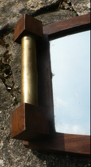Vintage 50s mahogany and ice cream platter