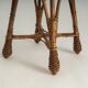 Vintage rattan & wicker stool – plant stand