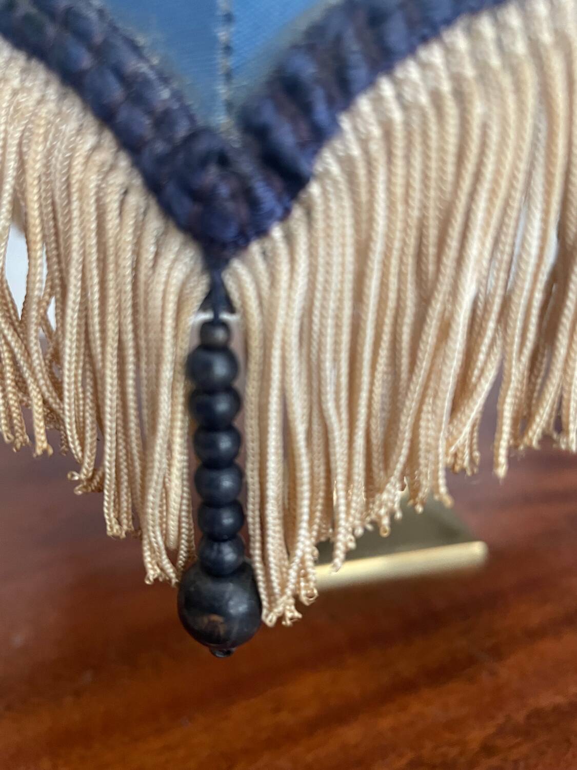 Vintage fringed lampshade 27cm