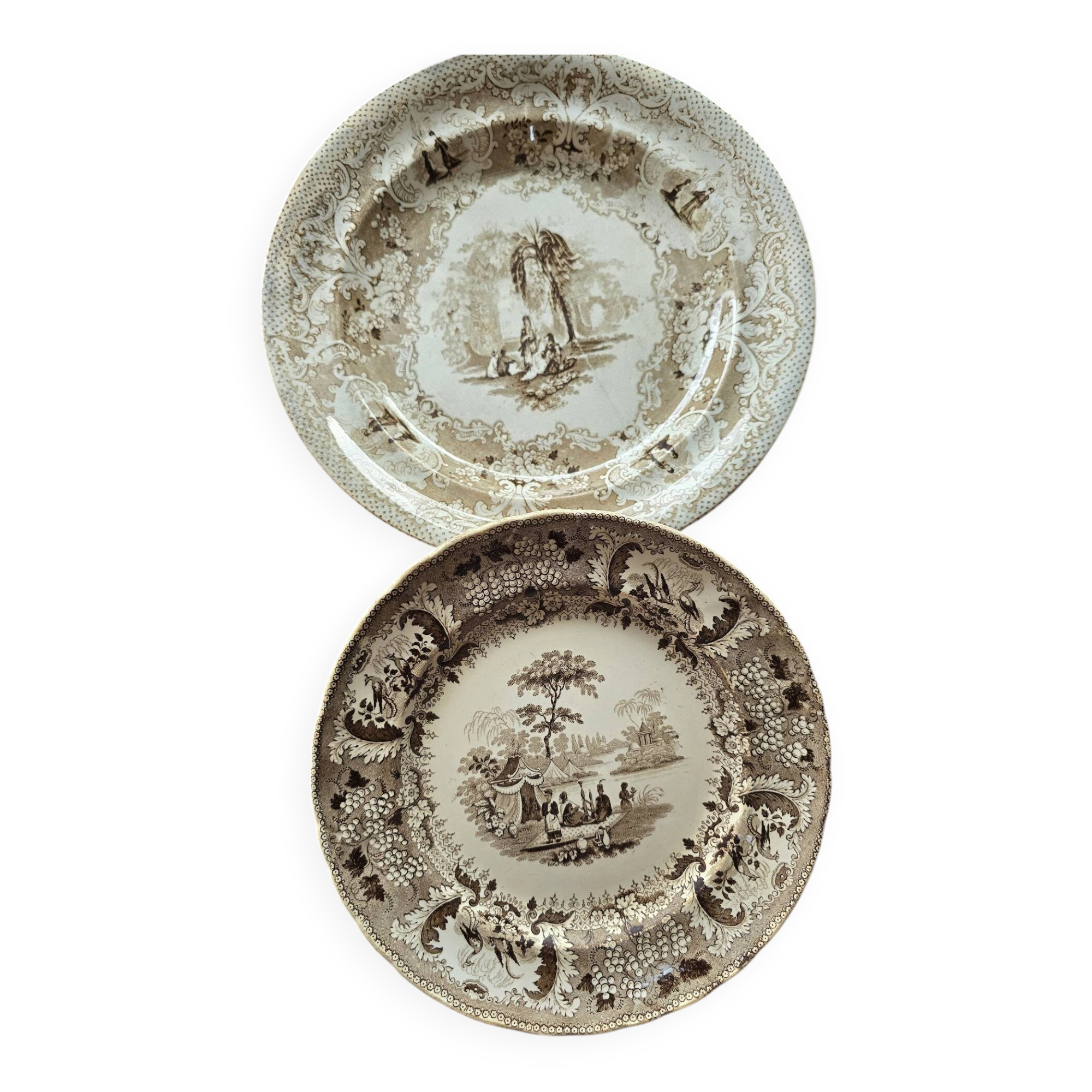 2 assiettes orientalistes XIXe siècle